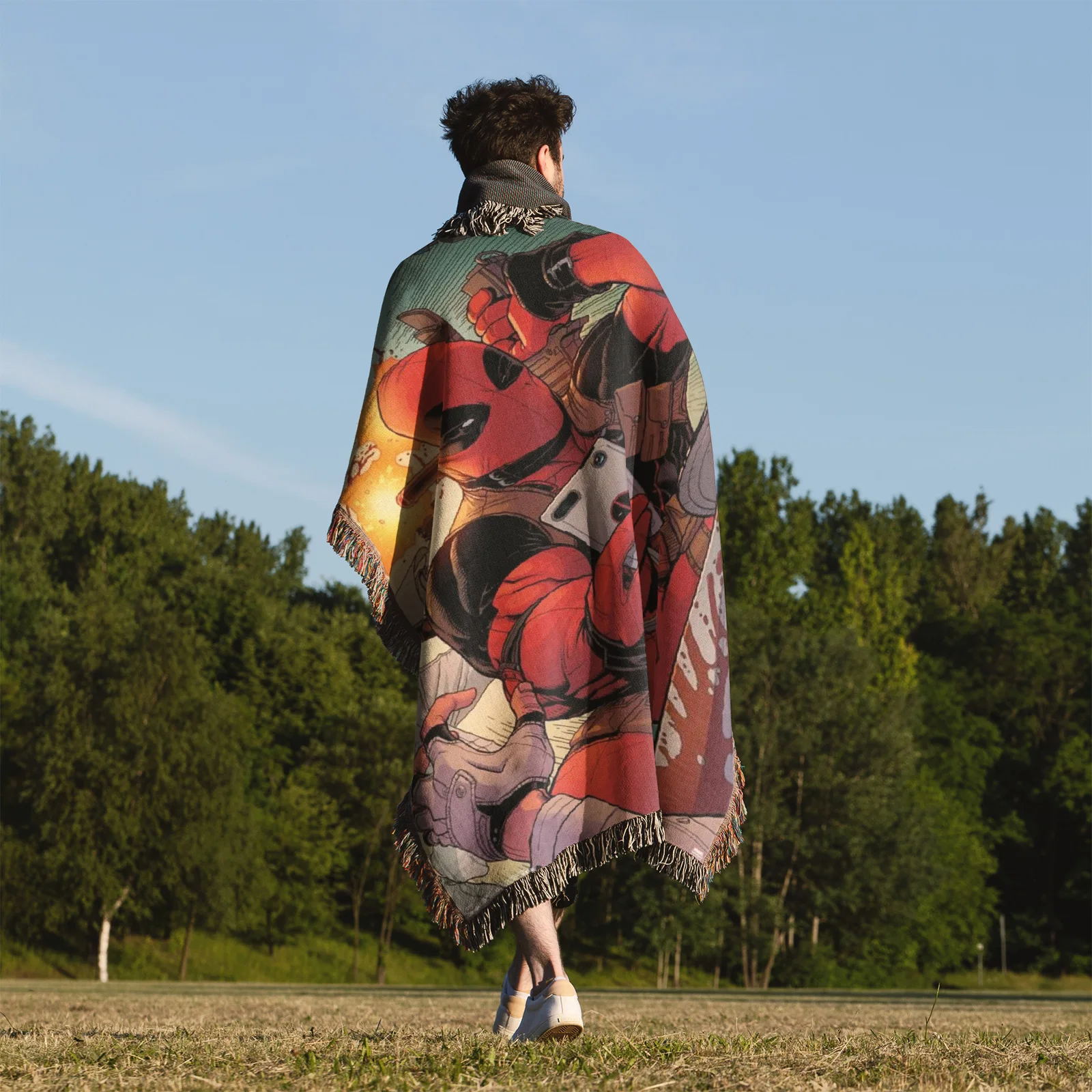 DP Comic Cover Woven Tapestry Throw Blanket – Fun Wall Rug, Cozy Room Decor, Perfect Gift - Image 5