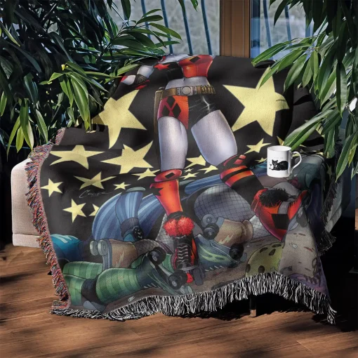 Harley Woven Tapestry Throw Blanket – Colorful Wall Art, Unique Room Decor, Collectible Merch - Image 3
