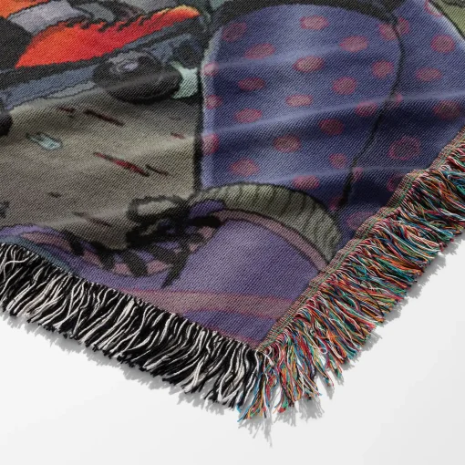 Harley Woven Tapestry Throw Blanket – Colorful Wall Art, Unique Room Decor, Collectible Merch - Image 6