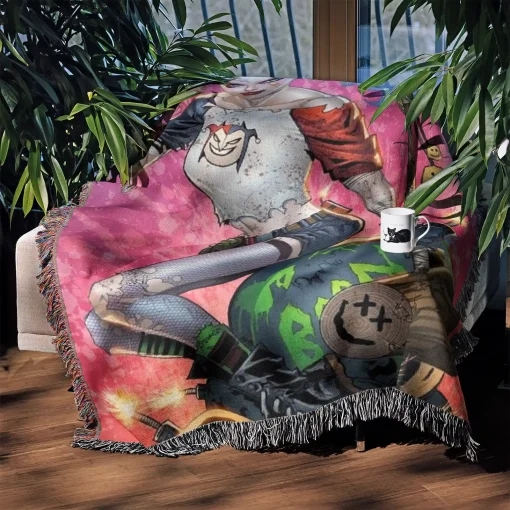 Harley  Woven Tapestry Throw Blanket – Retro Wall Rug, Fun Room Decor, Perfect Gift - Image 3