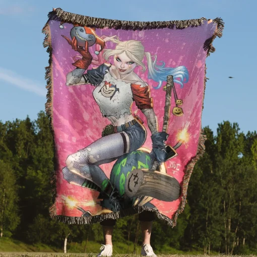 Harley  Woven Tapestry Throw Blanket – Retro Wall Rug, Fun Room Decor, Perfect Gift - Image 4