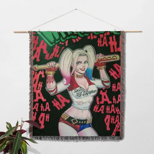 Harley  Woven Tapestry Throw Blanket – Bright Wall Art, Cozy Room Decor, Collectible Accent - Image 2