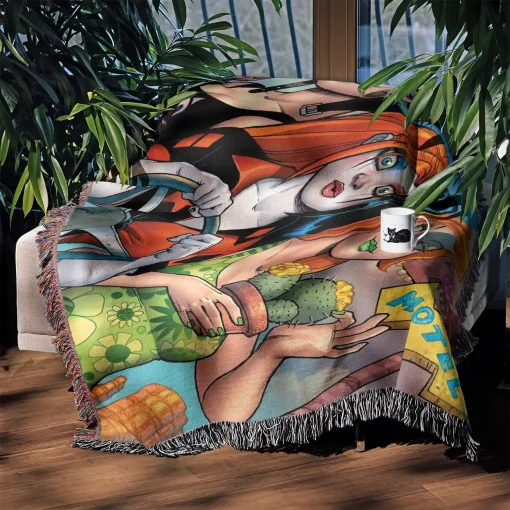 Harley  Woven Tapestry Throw Blanket – Stylish Wall Rug, Unique Room Decor, Perfect Gift - Image 4