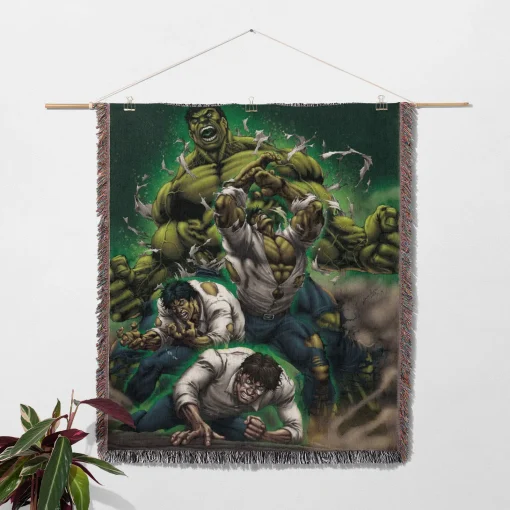 Hulk Woven Tapestry Throw Blanket – Retro Wall Rug, Cozy Room Decor, Perfect Gift - Image 2
