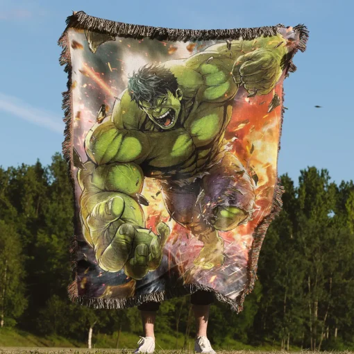 Hulk Woven Tapestry Throw Blanket – Colorful Wall Rug, Cool Room Decor, Perfect Gift - Image 4
