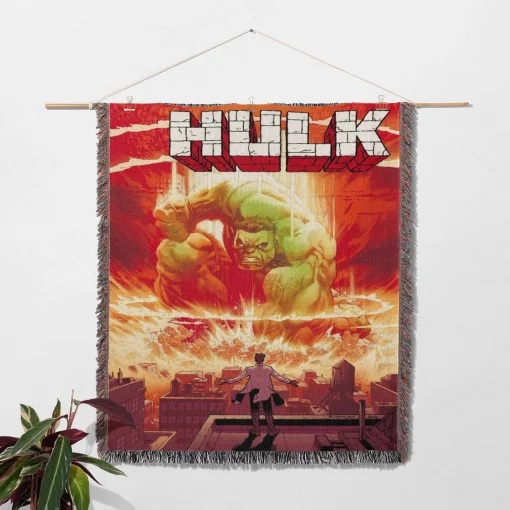Hulk Woven Tapestry Throw Blanket – Retro Wall Art, Cool Room Decor, Collectible Accent - Image 2