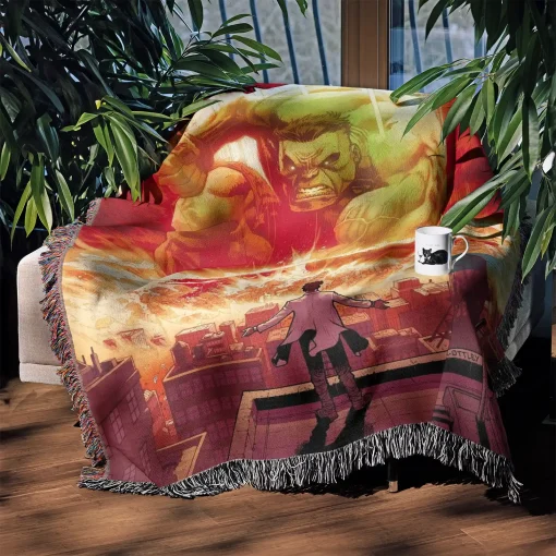 Hulk Woven Tapestry Throw Blanket – Retro Wall Art, Cool Room Decor, Collectible Accent - Image 3