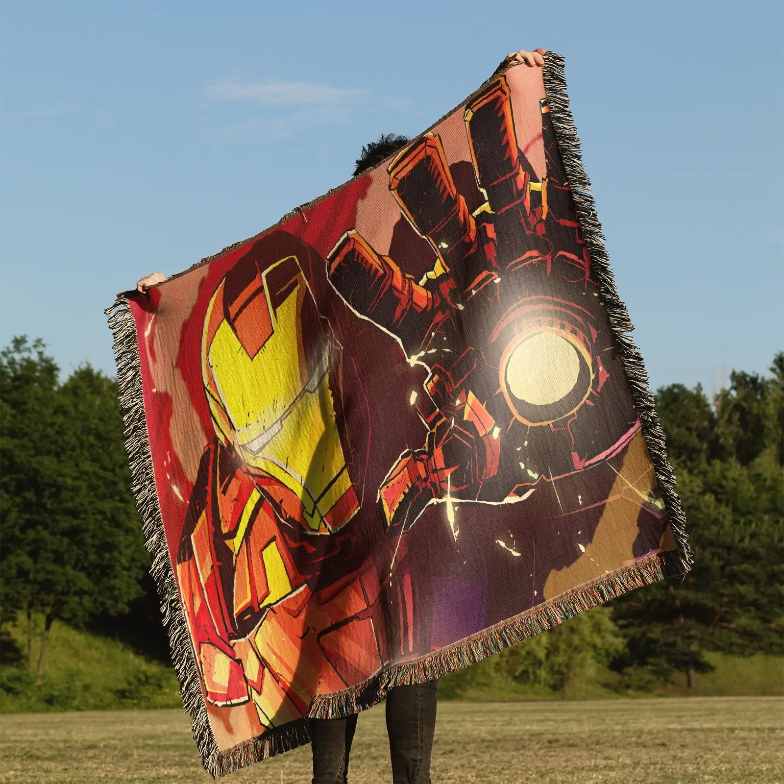 Iron Woven Tapestry Throw Blanket – Fun Wall Rug, Cozy Room Decor, Perfect Gift - Image 3