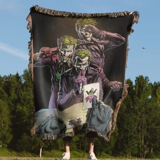 Joker Woven Tapestry Throw Blanket – Colorful Wall Art, Unique Room Decor, Collectible Merch - Image 4