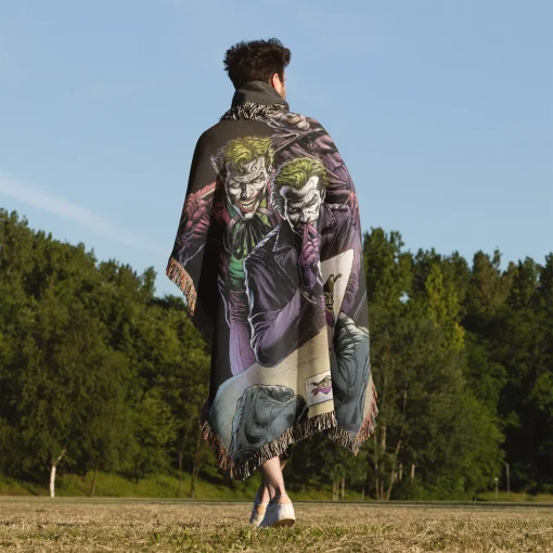 Joker Woven Tapestry Throw Blanket – Colorful Wall Art, Unique Room Decor, Collectible Merch - Image 5