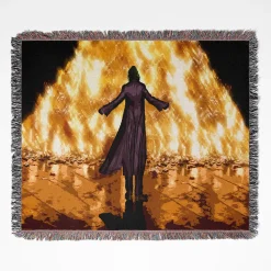 Joker woven tapestry throw blanket, designed as a retro wall rug and fun room decor, making it the perfect gift for fans of the Joker.