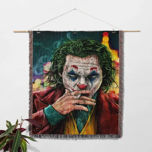 Joker Woven Tapestry Throw Blanket – Bright Wall Art, Cozy Room Decor, Collectible Accent - Image 2
