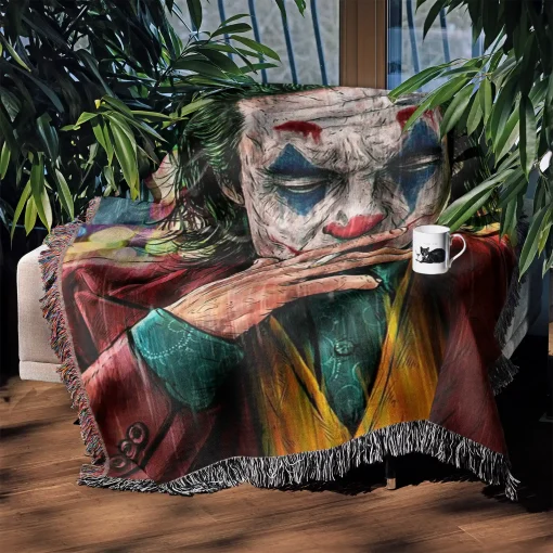 Joker Woven Tapestry Throw Blanket – Bright Wall Art, Cozy Room Decor, Collectible Accent - Image 3
