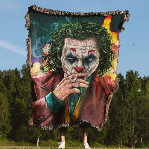 Joker Woven Tapestry Throw Blanket – Bright Wall Art, Cozy Room Decor, Collectible Accent - Image 4