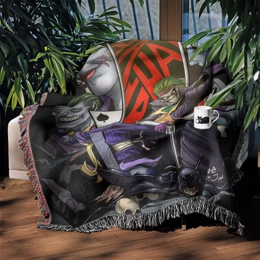 Joker Woven Tapestry Throw Blanket – Stylish Wall Rug, Unique Room Decor, Perfect Gift - Image 3