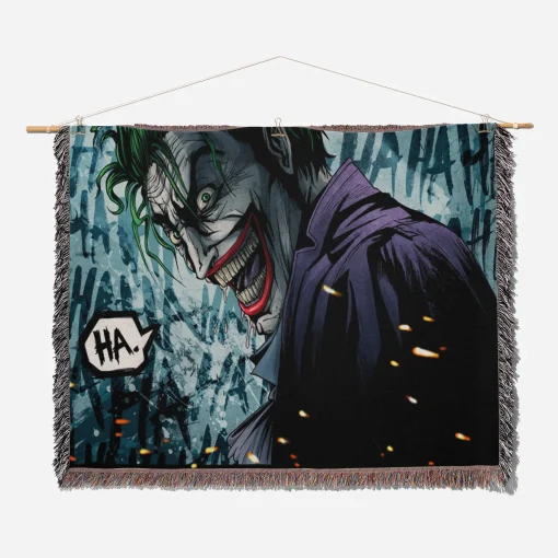 Joker Woven Tapestry Throw Blanket – Fun Wall Art, Cool Room Decor, Collectible Merch - Image 2