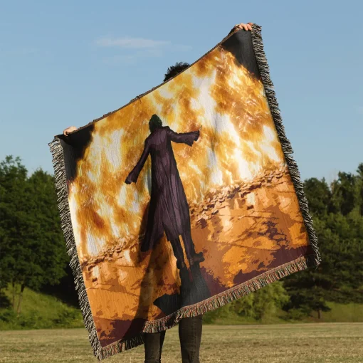 Ninja Woven Tapestry Throw Blanket – Retro Wall Rug, Cozy Room Decor, Perfect Gift - Image 3