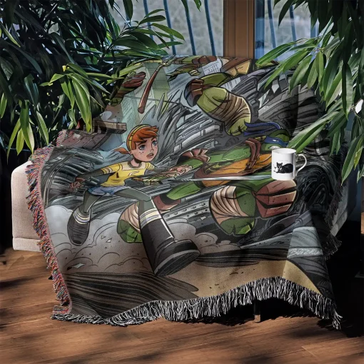 Ninja Woven Tapestry Throw Blanket – Colorful Wall Art, Fun Room Decor, Collectible Accent - Image 3