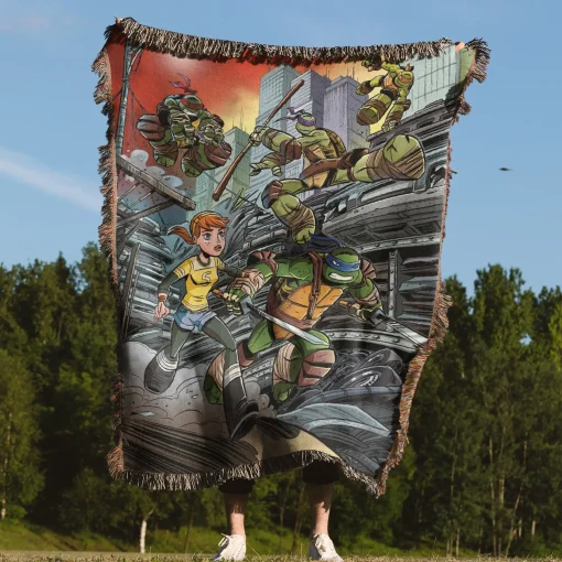Ninja Woven Tapestry Throw Blanket – Colorful Wall Art, Fun Room Decor, Collectible Accent - Image 4
