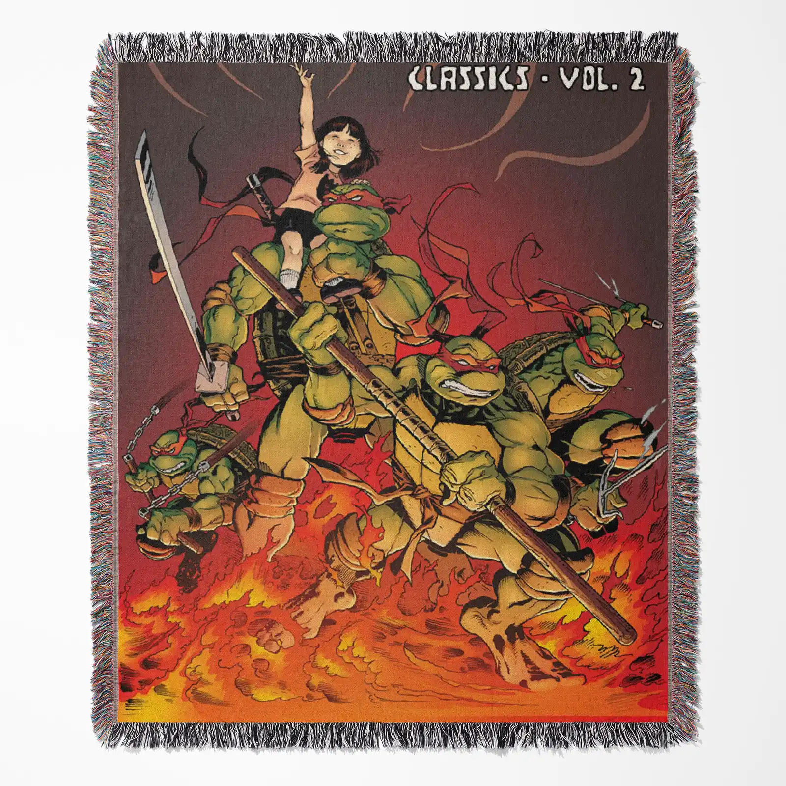 Ninja Turtle Woven Tapestry Blanket