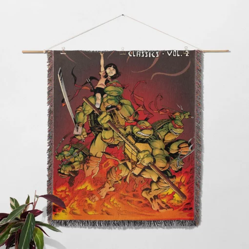 Ninja Woven Tapestry Throw Blanket – Bright Wall Rug, Unique Room Decor, Perfect Gift - Image 2