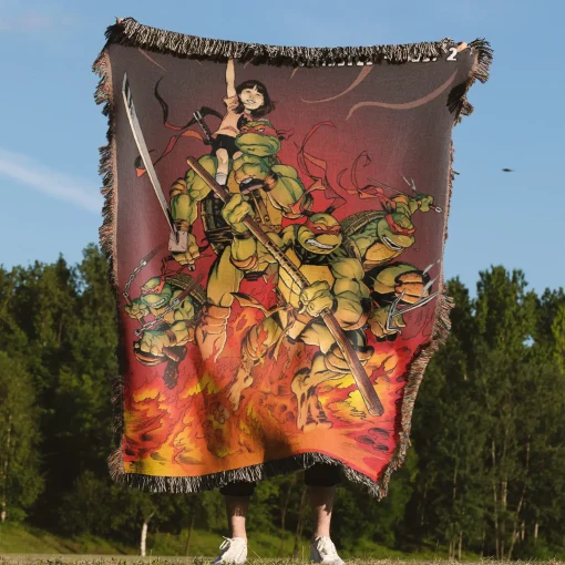 Ninja Woven Tapestry Throw Blanket – Bright Wall Rug, Unique Room Decor, Perfect Gift - Image 4