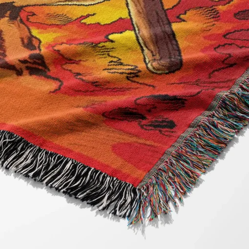 Ninja Woven Tapestry Throw Blanket – Bright Wall Rug, Unique Room Decor, Perfect Gift - Image 6