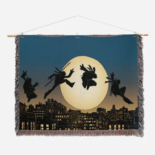 Ninja Woven Tapestry Throw Blanket – Retro Wall Rug, Cozy Room Decor, Perfect Gift - Image 2