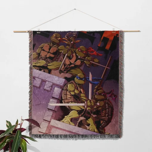 Ninja Woven Tapestry Throw Blanket – Colorful Wall Art, Unique Room Decor, Collectible Merch - Image 2