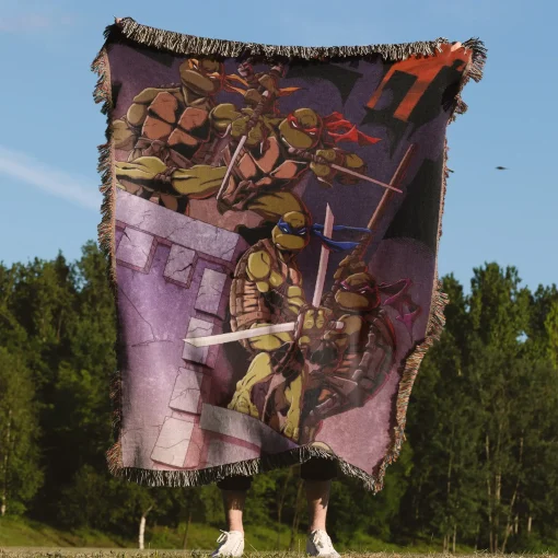 Ninja Woven Tapestry Throw Blanket – Colorful Wall Art, Unique Room Decor, Collectible Merch - Image 4