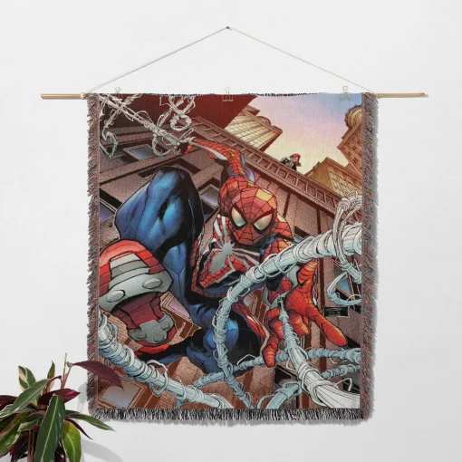 Spider Woven Tapestry Throw Blanket – Bright Wall Art, Fun Room Decor, Collectible Accent - Image 2