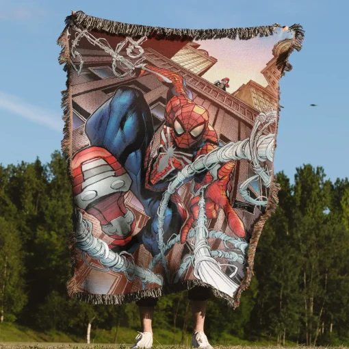 Spider Woven Tapestry Throw Blanket – Bright Wall Art, Fun Room Decor, Collectible Accent - Image 4