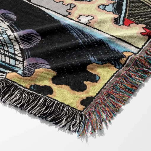 Spider Comic Cover Woven Tapestry Throw Blanket – Retro Wall Rug, Unique Room Decor, Perfect Gift - Image 6