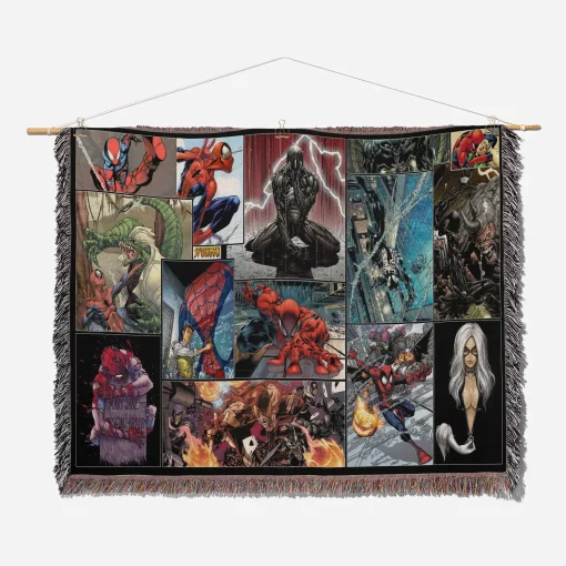 Spider Woven Tapestry Throw Blanket – Fun Wall Art, Cool Room Decor, Collectible Merch - Image 2