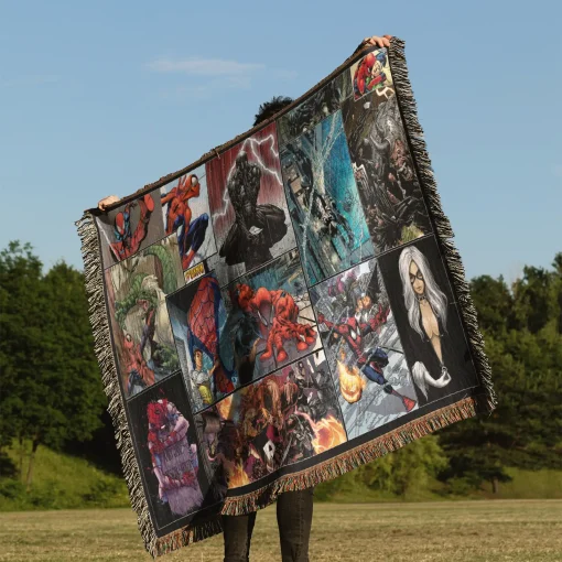 Spider Woven Tapestry Throw Blanket – Fun Wall Art, Cool Room Decor, Collectible Merch - Image 3