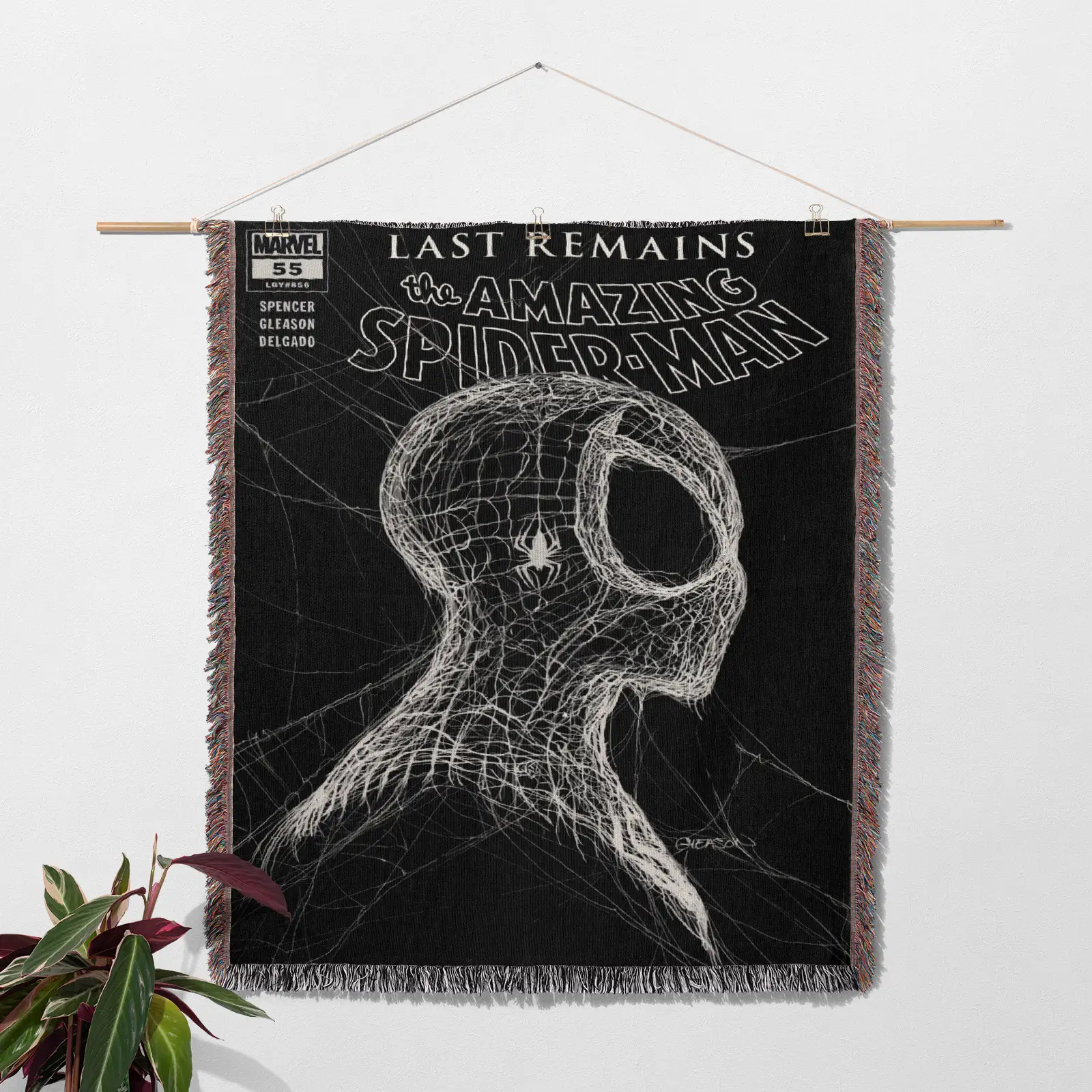 Spider Comic Cover Woven Tapestry Throw Blanket – Colorful Wall Rug, Cozy Room Decor, Perfect Gift - Image 2