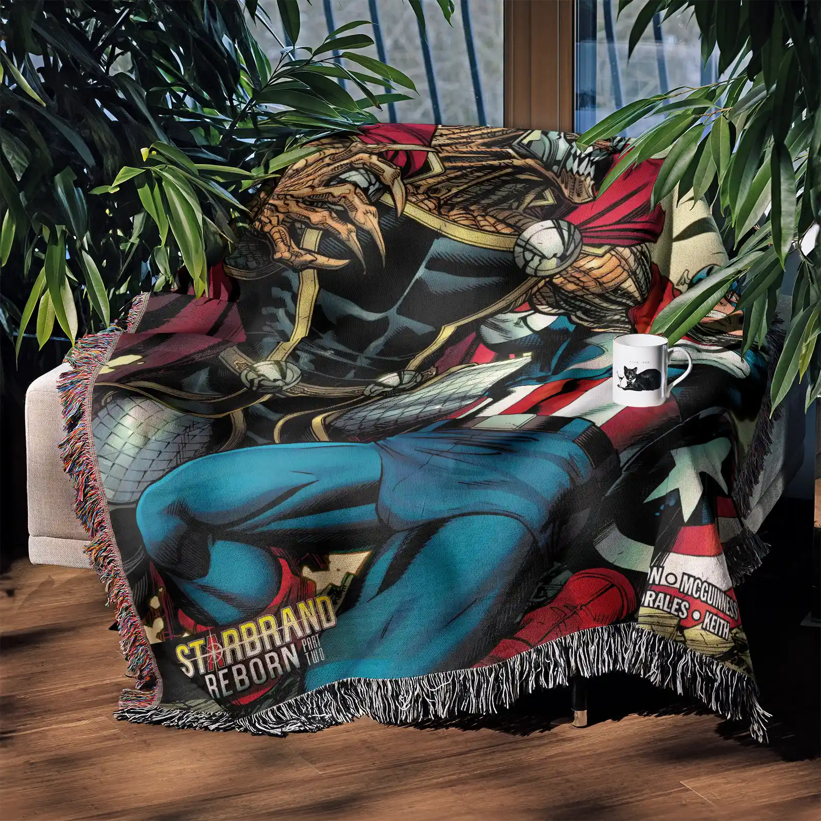 Avenger Comic Cover 2018 #28 Woven Tapestry Throw Blanket – Retro Wall Art, Cool Room Decor, Collectible Accent - Image 3