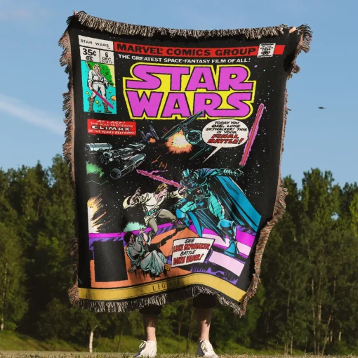 Star Comic Cover Woven Tapestry Throw Blanket – Retro Wall Rug, Unique Room Decor, Perfect Gift - Image 4