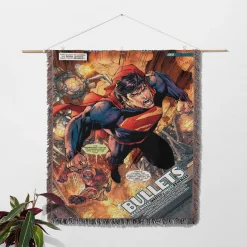 Alternative view of Superhero Woven Tapestry Throw Blanket – Colorful Wall Art, Cozy Room Decor, Collectible Merch