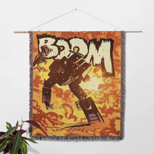 Trans Robot Woven Tapestry Throw Blanket – Fun Wall Rug, Stylish Room Decor, Perfect Gift - Image 2