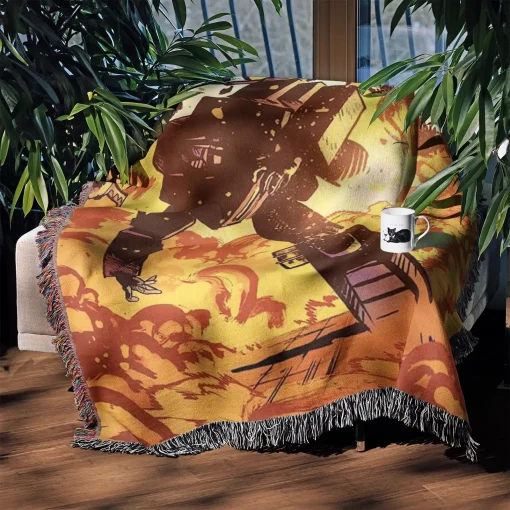 Trans Robot Woven Tapestry Throw Blanket – Fun Wall Rug, Stylish Room Decor, Perfect Gift - Image 3