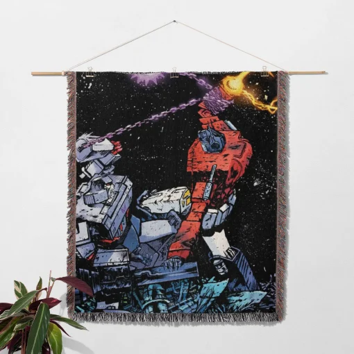 Trans Robot Woven Tapestry Throw Blanket – Fun Wall Rug, Cozy Room Decor, Perfect Gift - Image 2