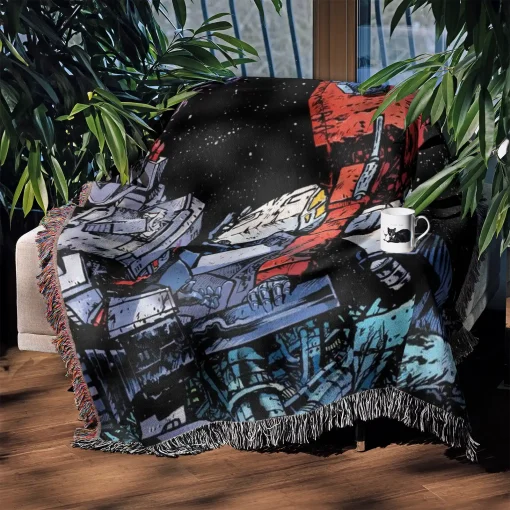 Trans Robot Woven Tapestry Throw Blanket – Fun Wall Rug, Cozy Room Decor, Perfect Gift - Image 3