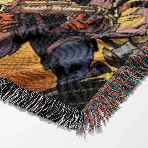 Trans Robot Woven Tapestry Throw Blanket – Stylish Wall Art, Unique Room Decor, Collectible Merch - Image 6