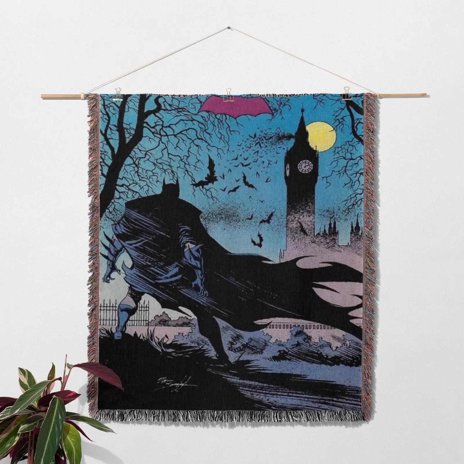 Bat Woven Tapestry Throw Blanket – Stylish Wall Rug, Cozy Room Decor, Collectible Merch - Image 2