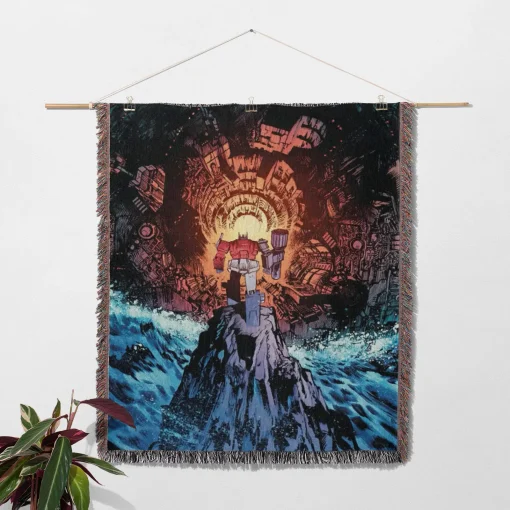 Trans Robot Woven Tapestry Throw Blanket – Colorful Wall Art, Cozy Room Decor, Collectible Accent - Image 2