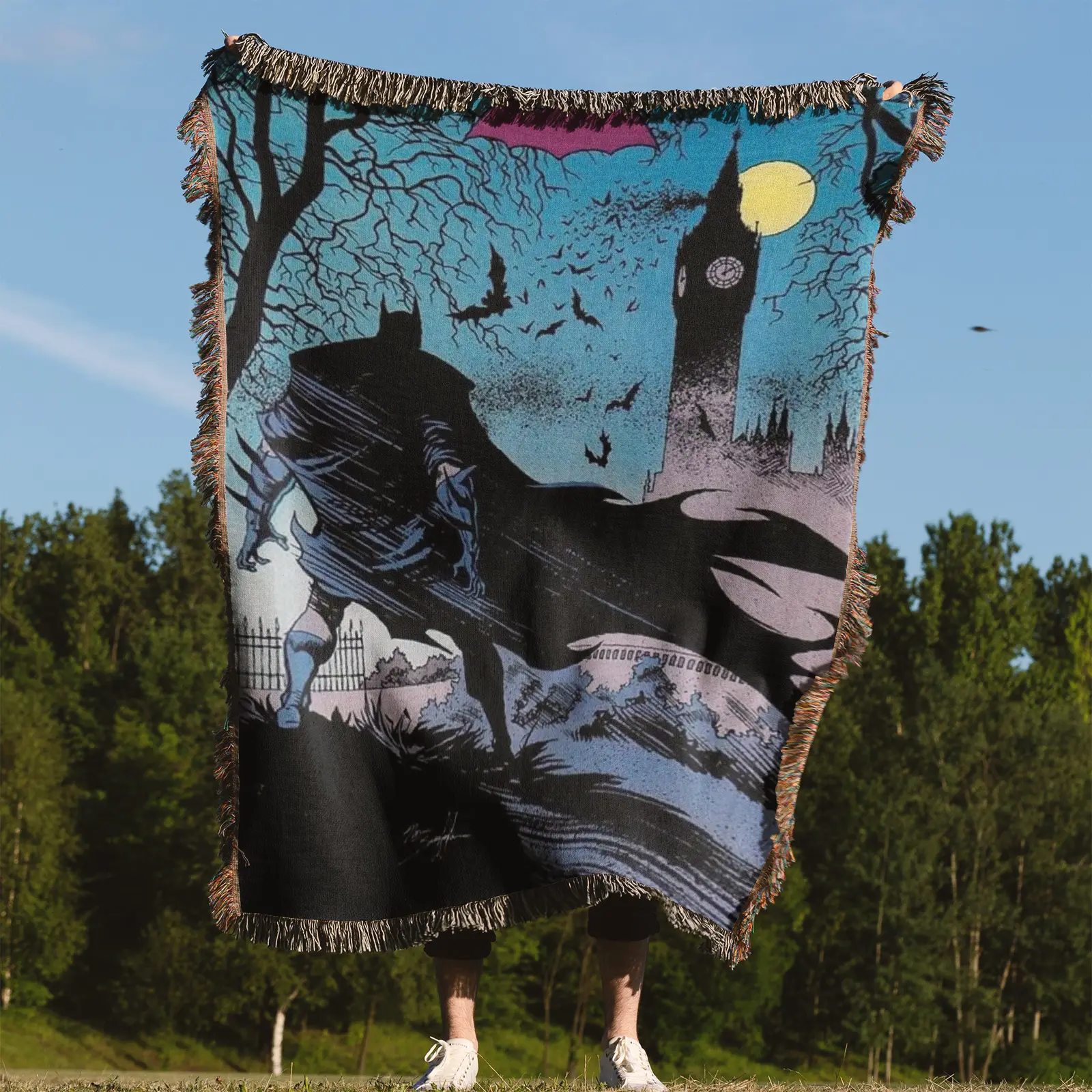 Bat Woven Tapestry Throw Blanket – Stylish Wall Rug, Cozy Room Decor, Collectible Merch - Image 4