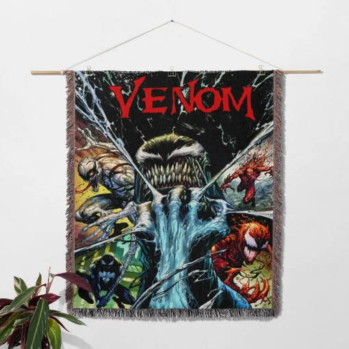 Venom Woven Tapestry Throw Blanket – Bright Wall Rug, Unique Room Decor, Perfect Gift - Image 2