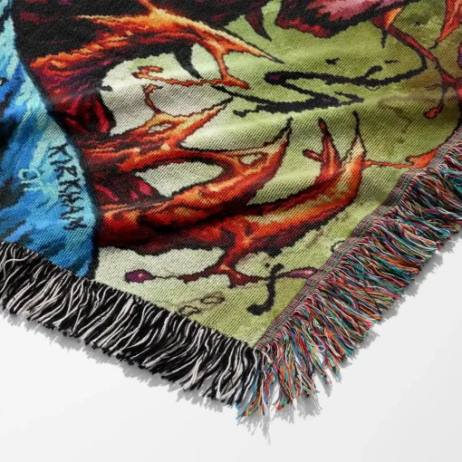 Venom Woven Tapestry Throw Blanket – Bright Wall Rug, Unique Room Decor, Perfect Gift - Image 6