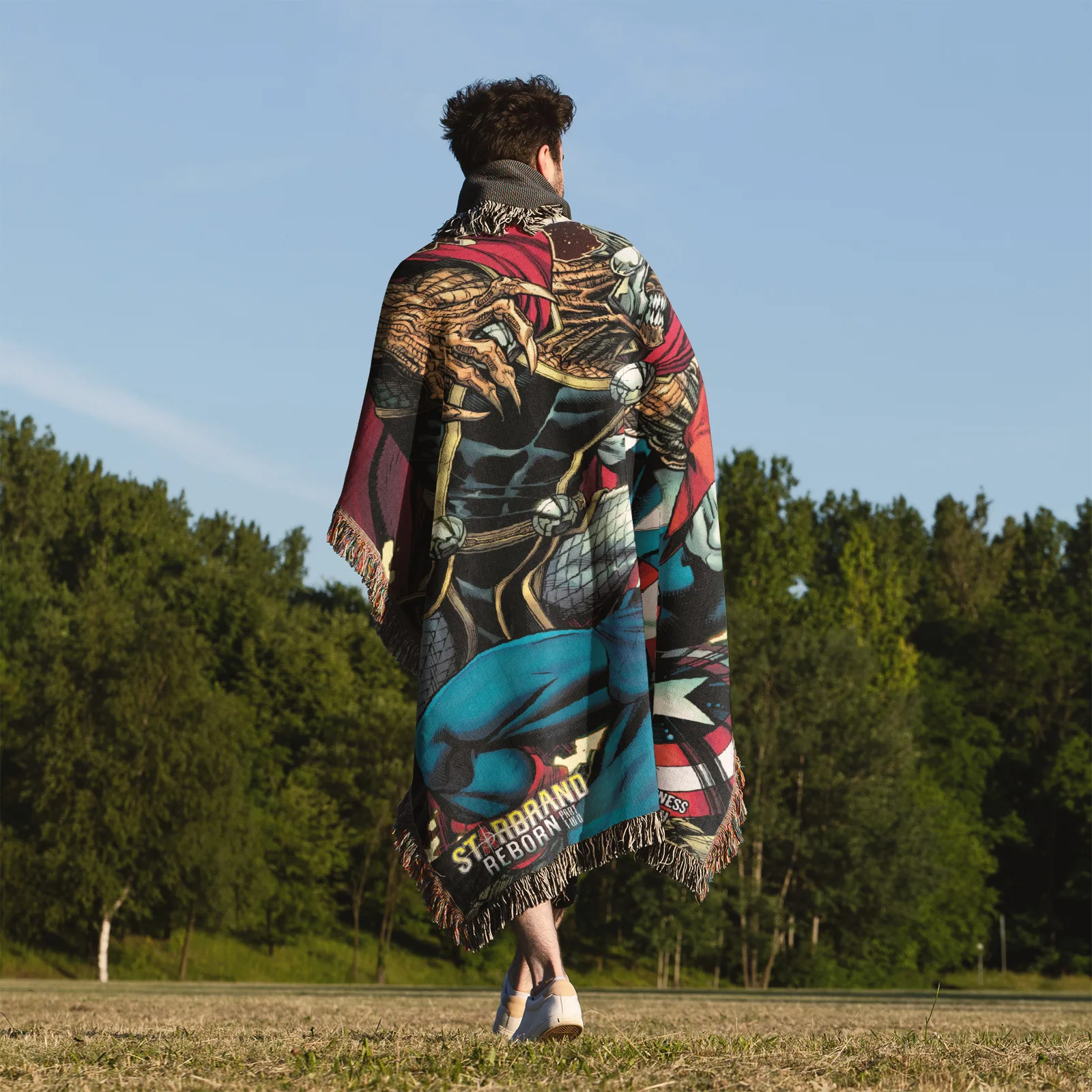 Avenger Comic Cover 2018 #28 Woven Tapestry Throw Blanket – Retro Wall Art, Cool Room Decor, Collectible Accent - Image 5